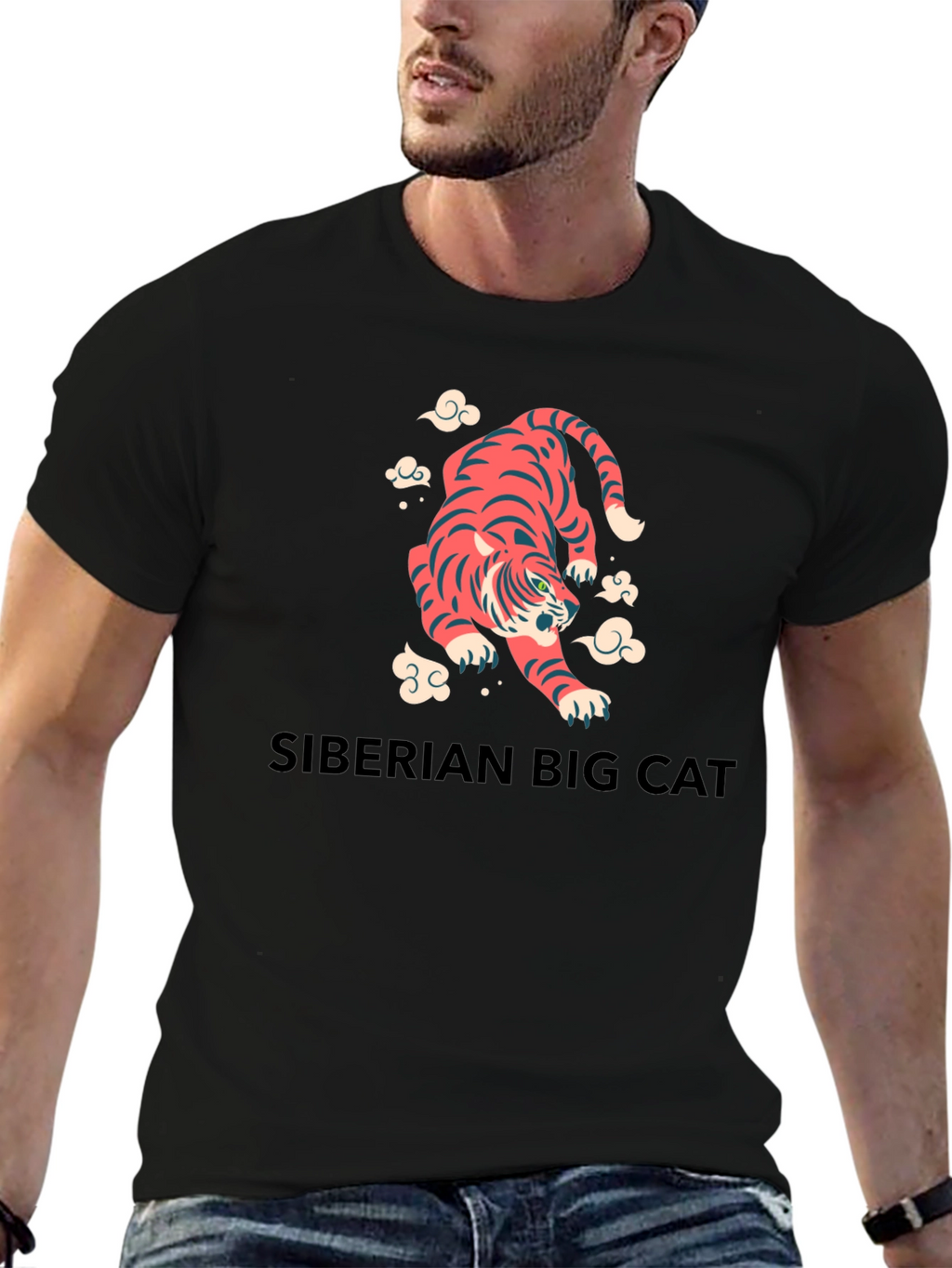 Tiger Graphic Tee - Siberian Big Cat Shirt
