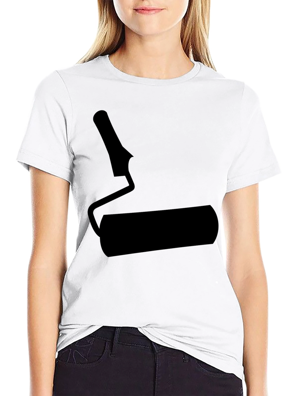 Paint Roller Graphic Black T-Shirt