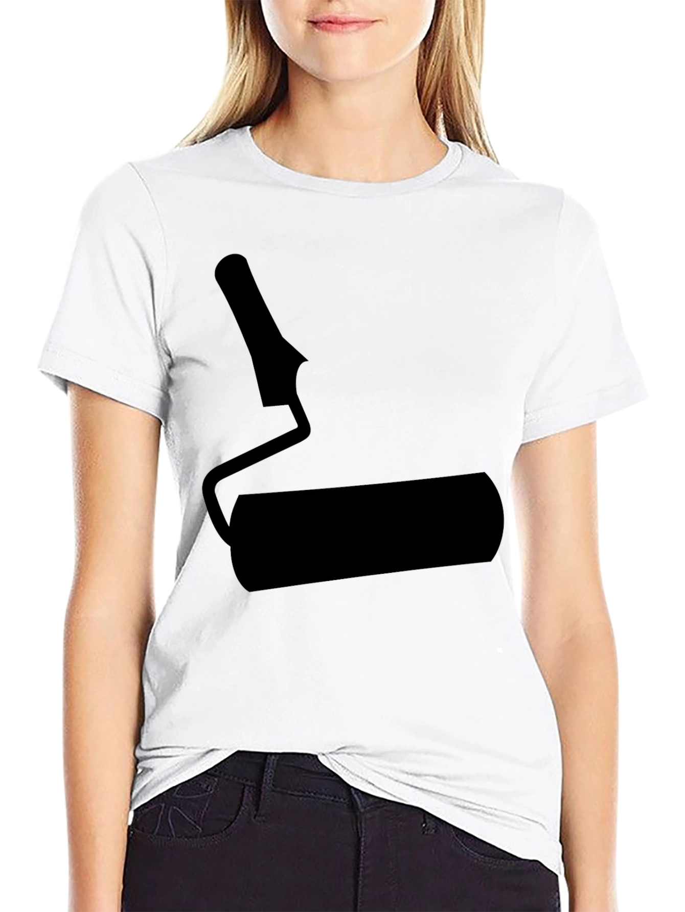 Paint Roller Graphic Black T-Shirt