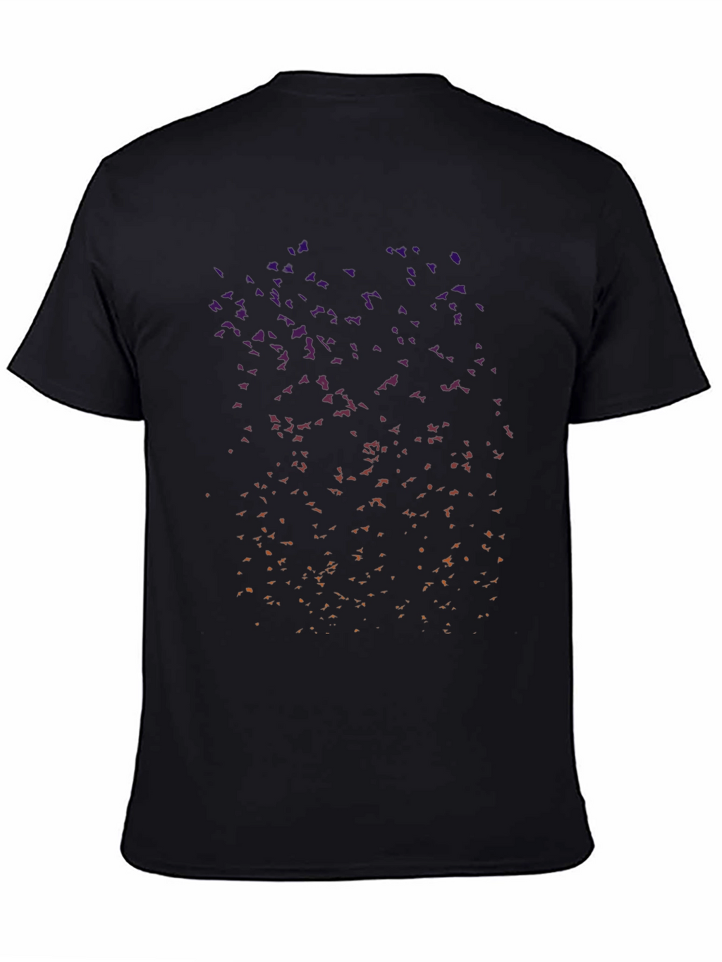 Abstract Bird Flock Black T-Shirt