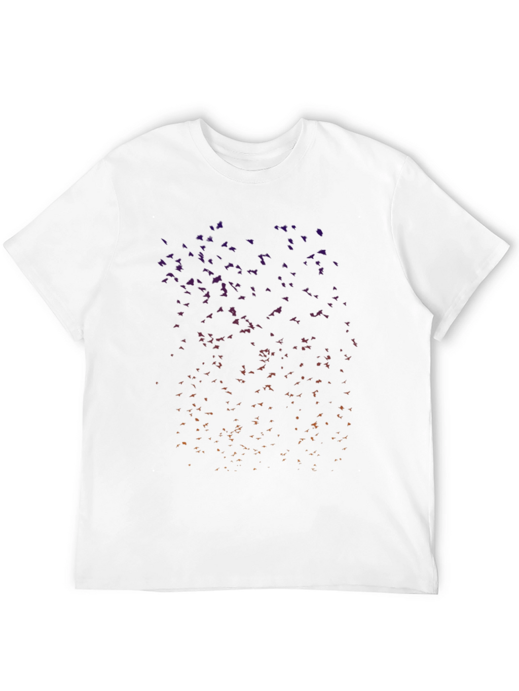 Abstract Bird Flock Black T-Shirt