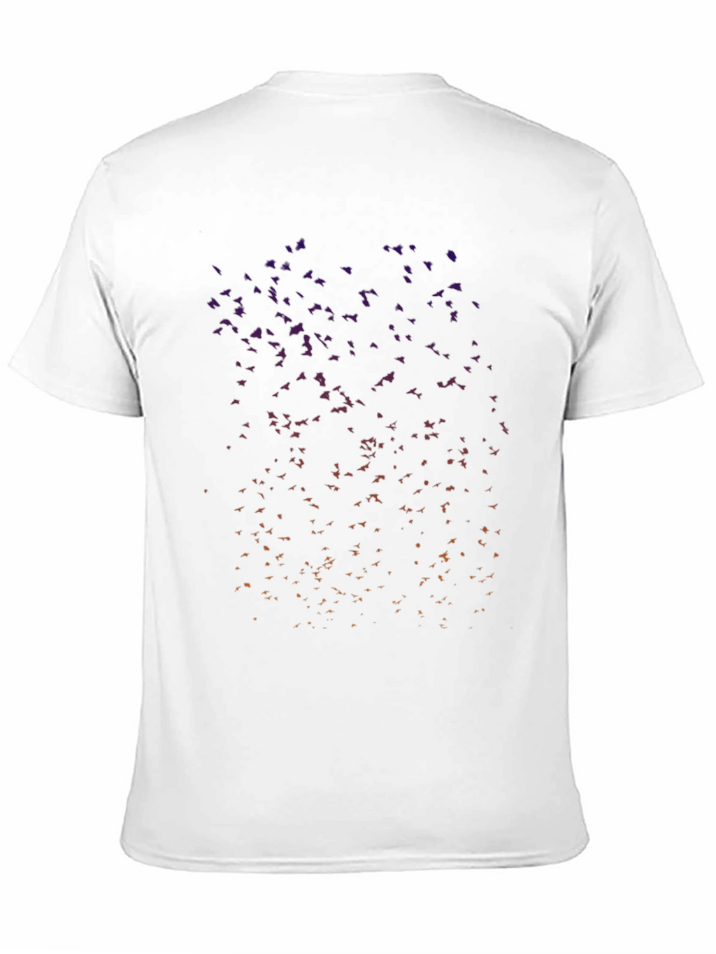 Abstract Bird Flock Black T-Shirt