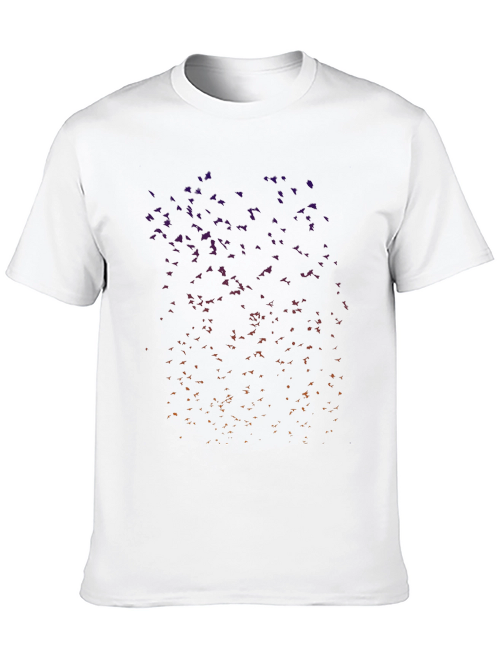 Abstract Bird Flock Black T-Shirt