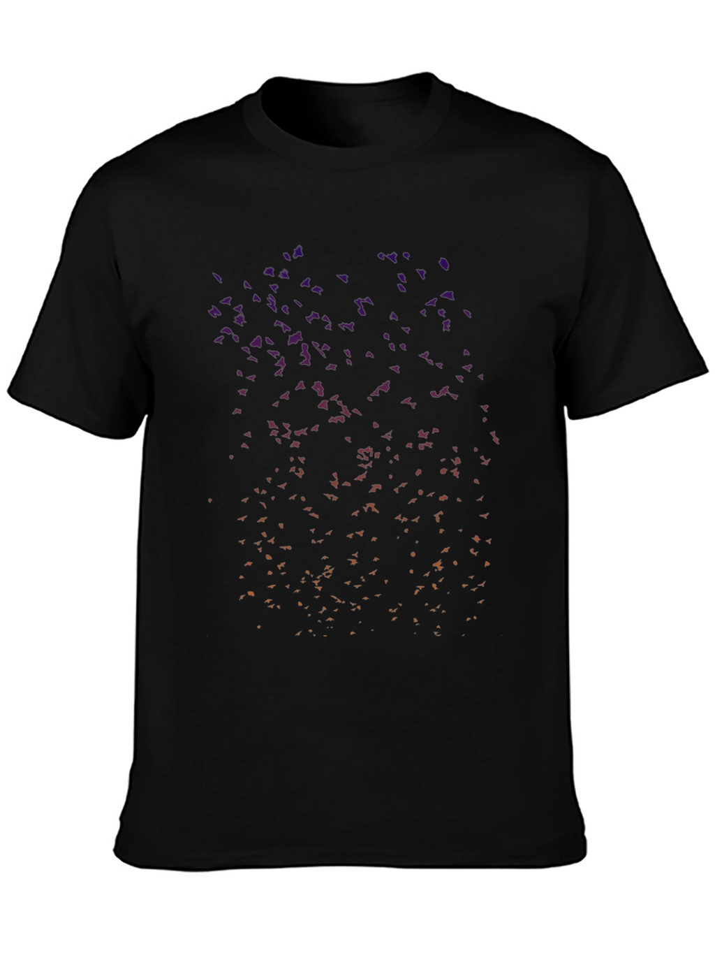 Abstract Bird Flock Black T-Shirt