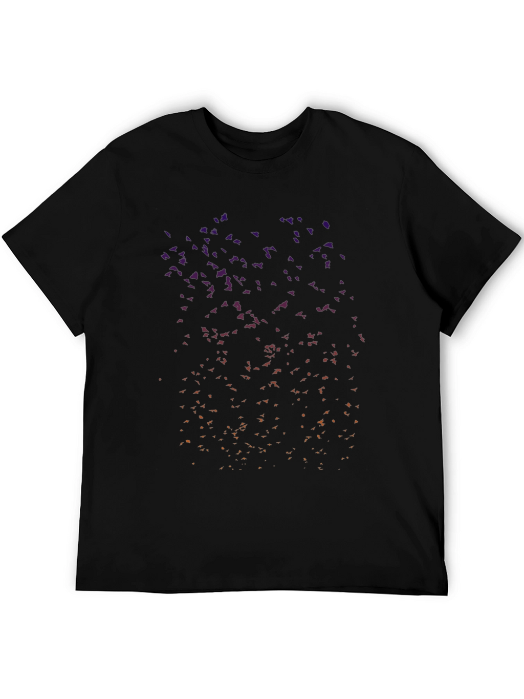 Abstract Bird Flock Black T-Shirt