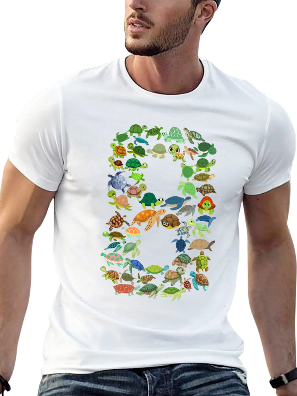 Turtle Number 8 Graphic T-Shirt