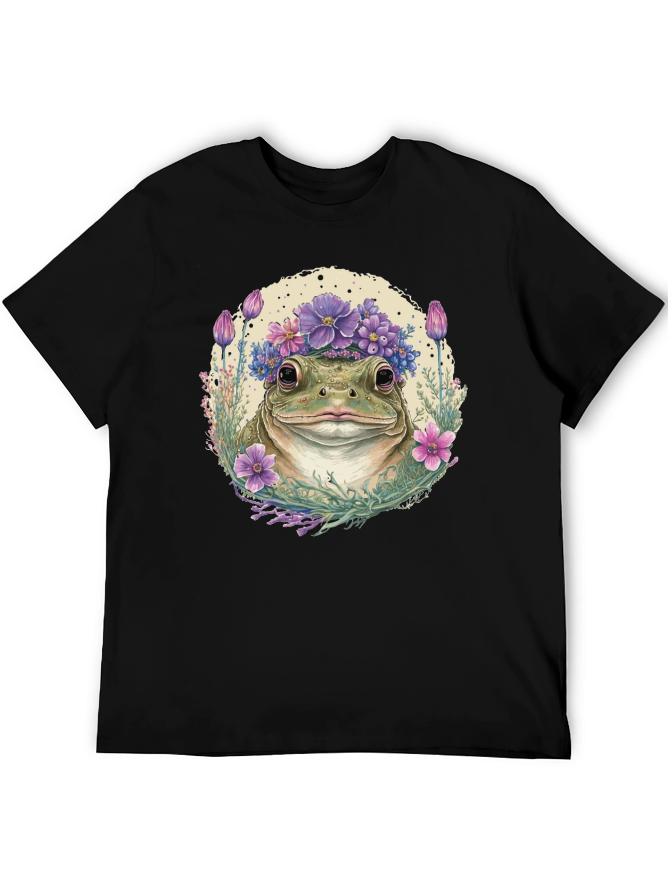 Frog with Flower Crown Graphic Tee