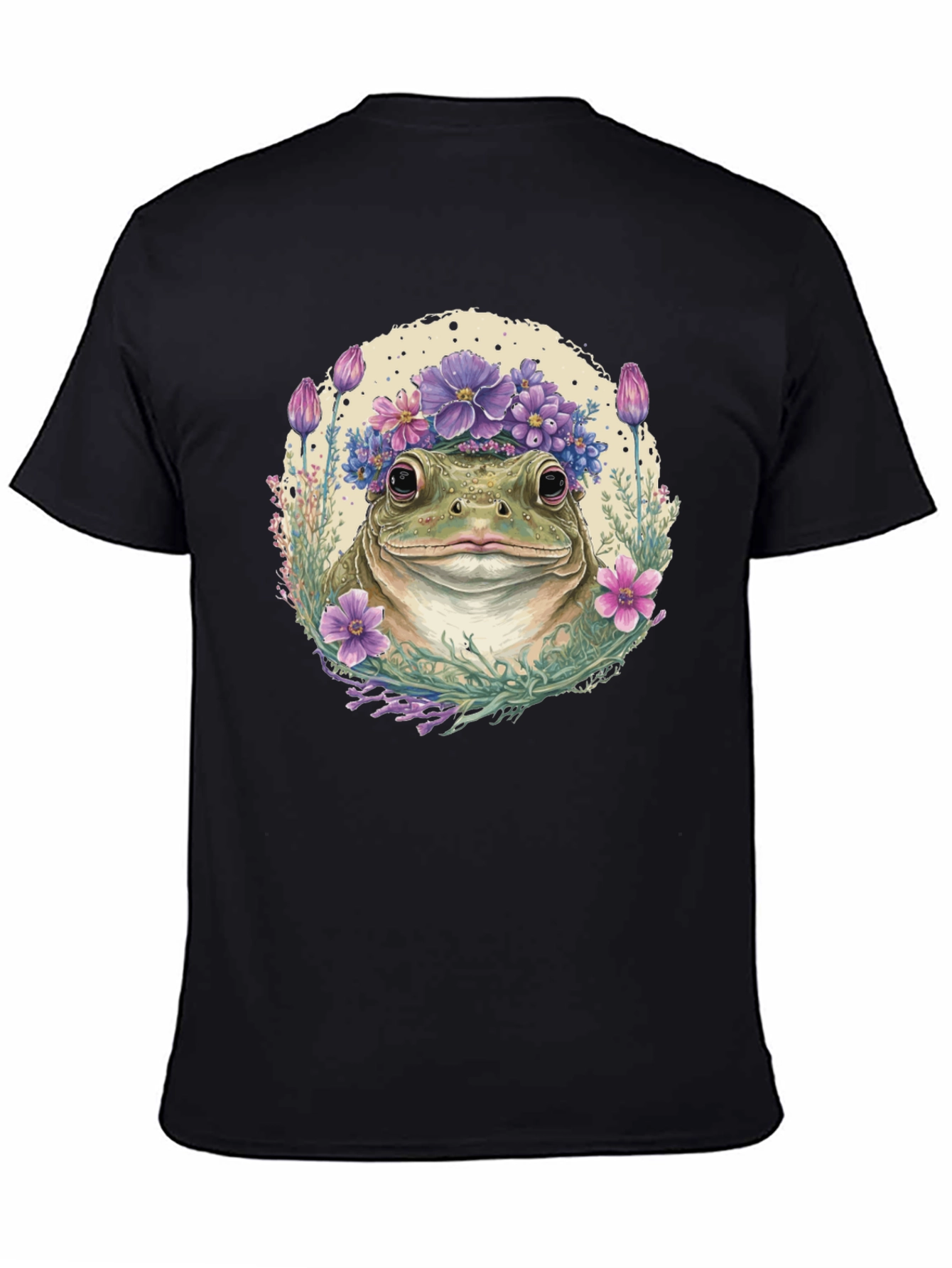 Frog with Flower Crown Graphic Tee
