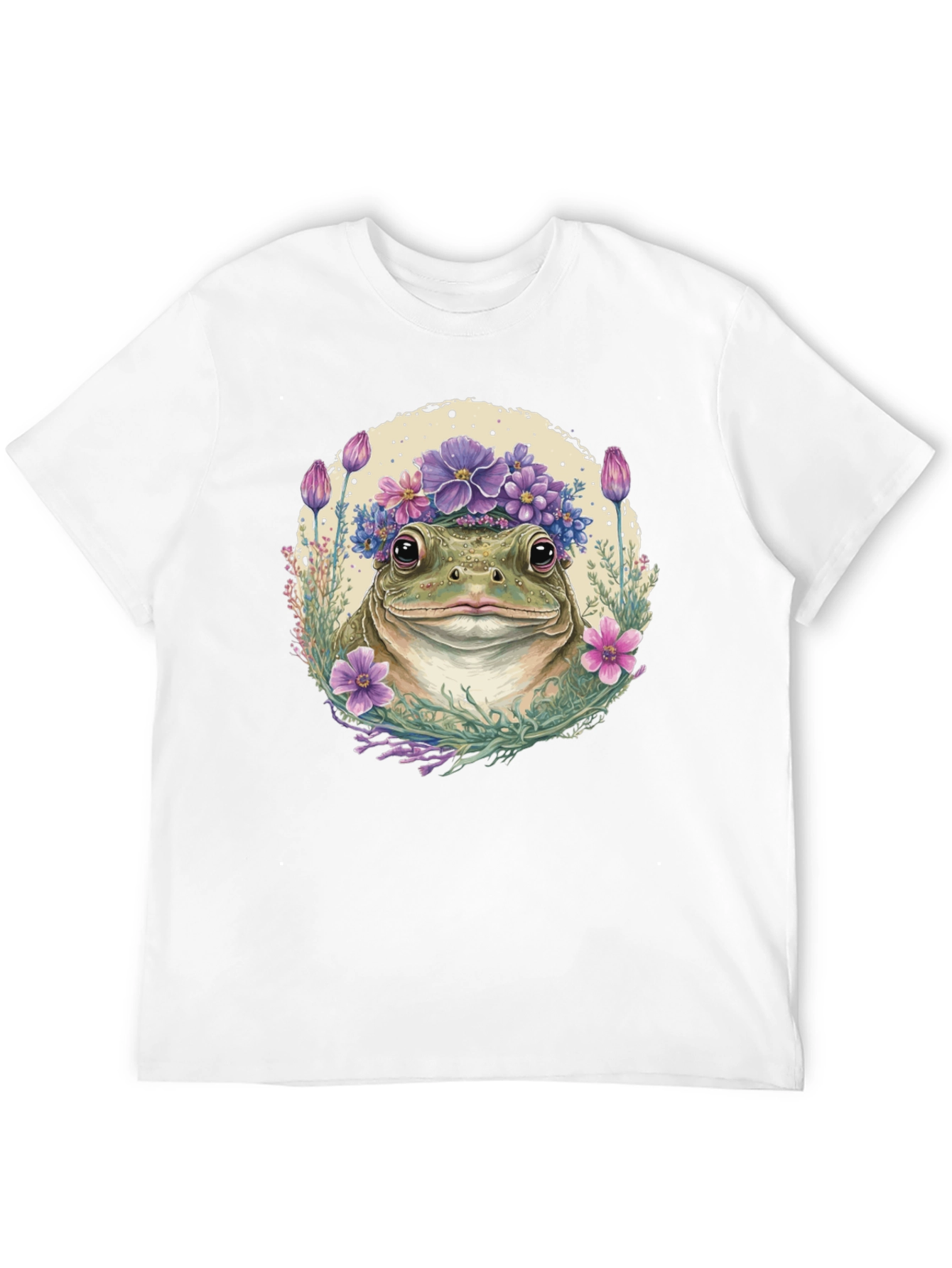Frog with Flower Crown Graphic Tee