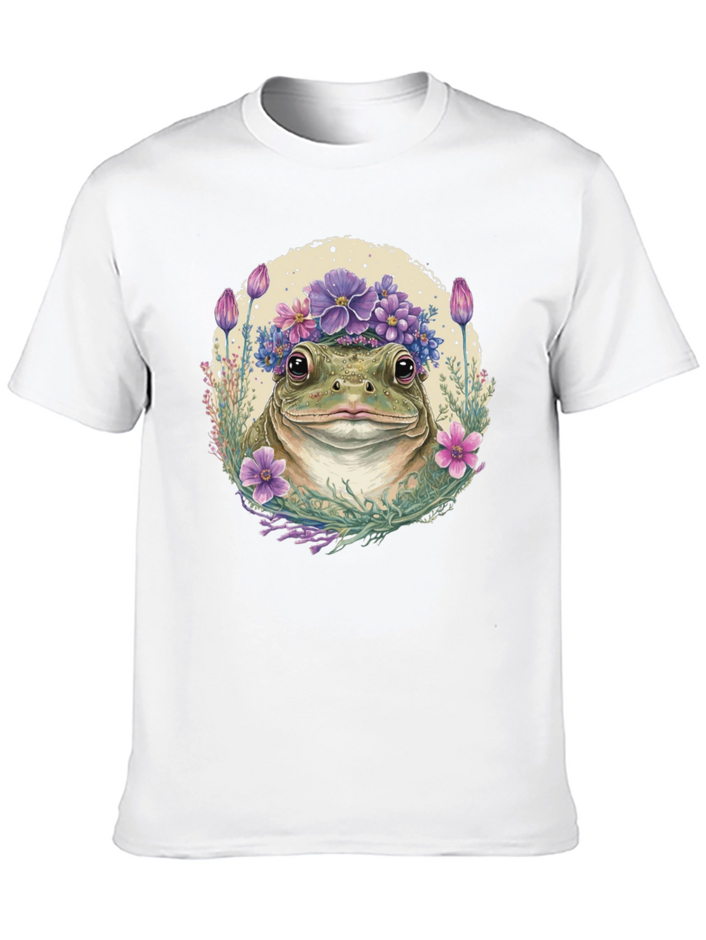 Frog with Flower Crown Graphic Tee