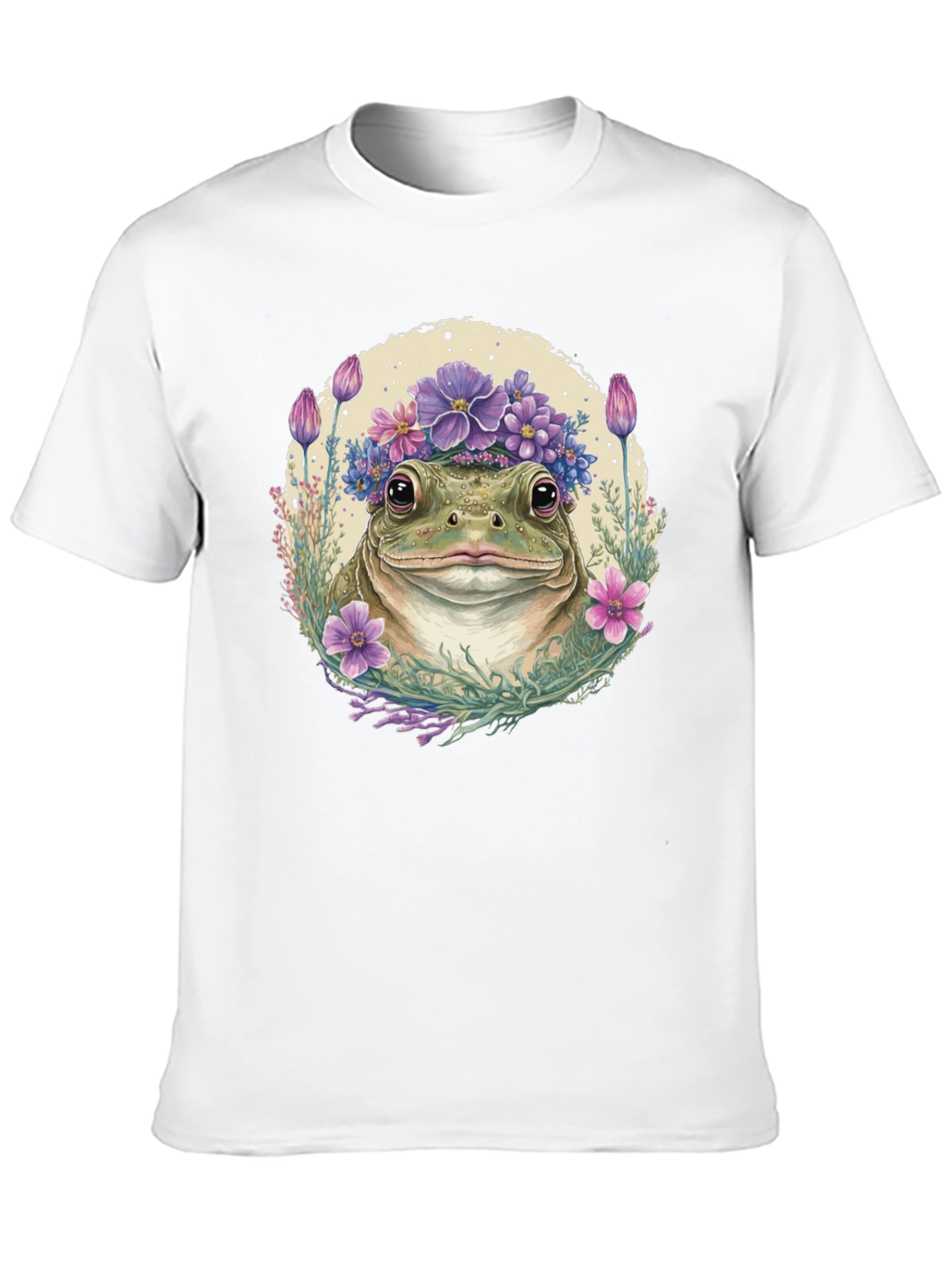 Frog with Flower Crown Graphic Tee