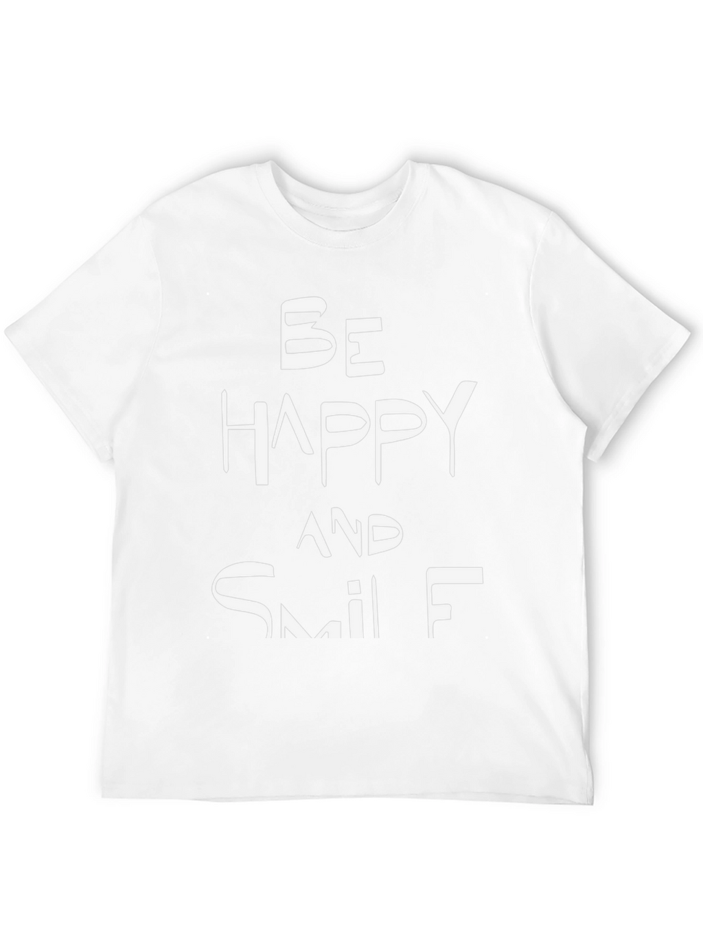 Be Happy and Smile Black T-Shirt