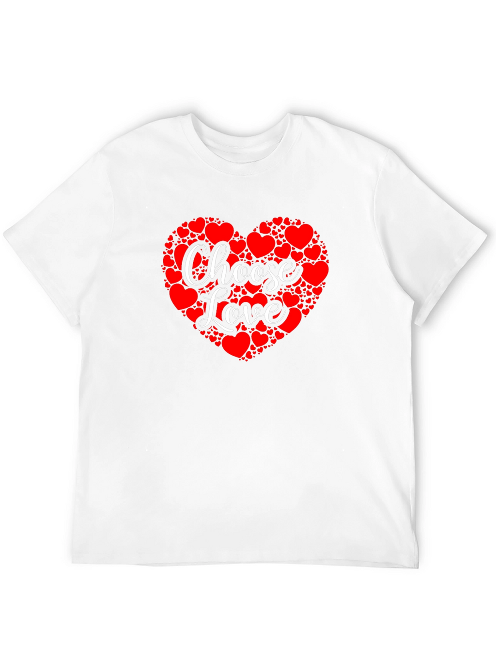 Choose Love Heart Graphic Tee - Black