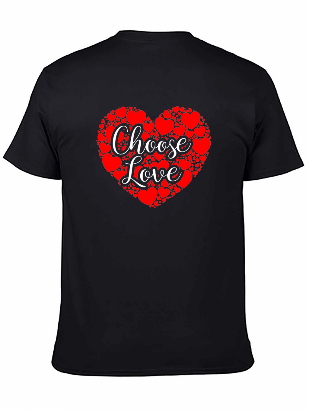Choose Love Heart Graphic Tee - Black
