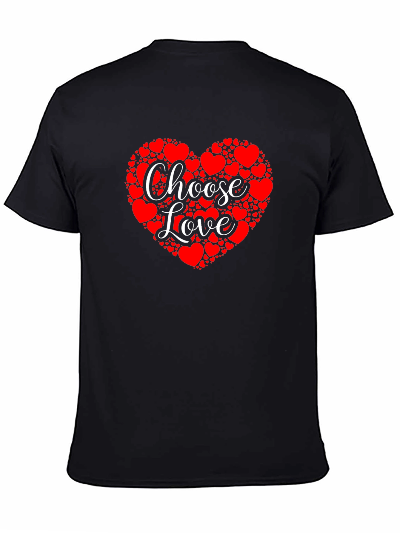 Choose Love Heart Graphic Tee - Black