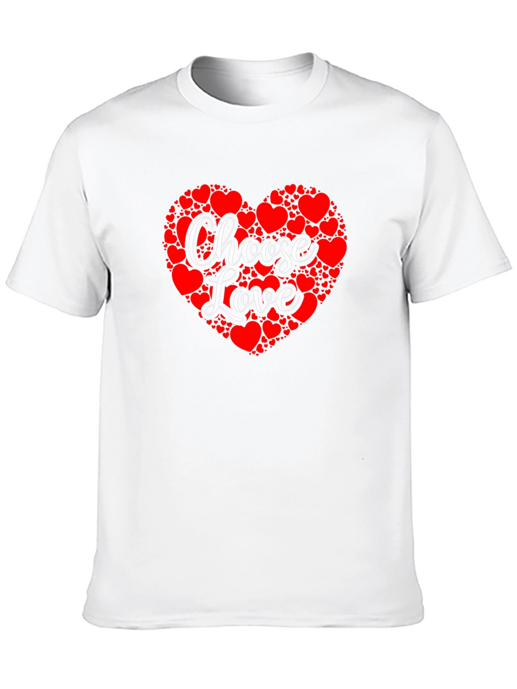 Choose Love Heart Graphic Tee - Black