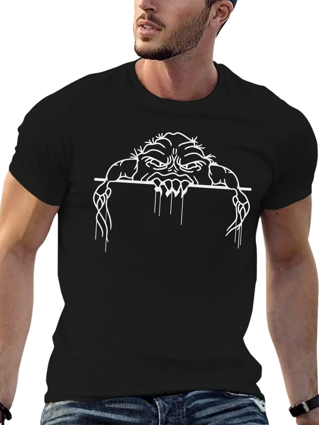 Monster Graphic Black T-Shirt
