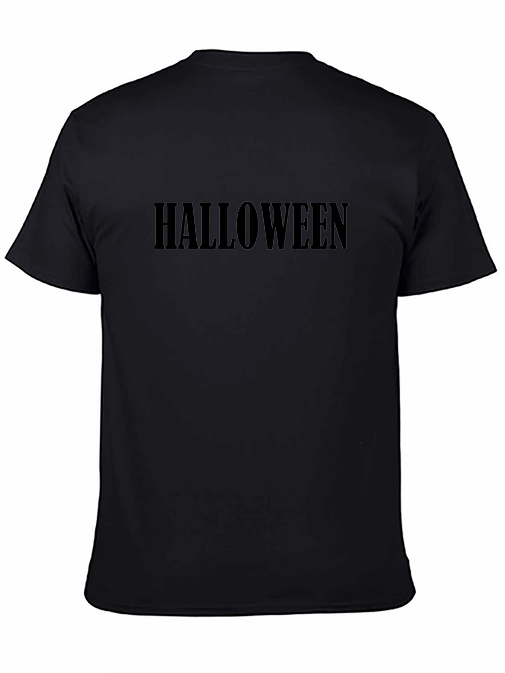 Halloween Text T-Shirt - Black