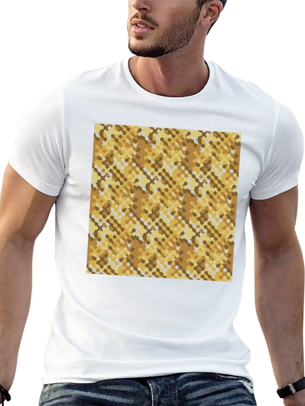 Abstract Pattern T-Shirt - Black