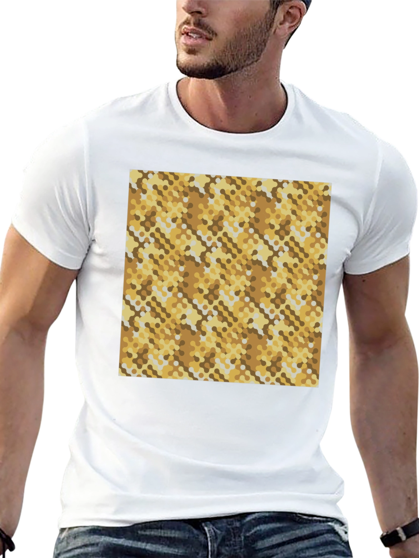 Abstract Pattern T-Shirt - Black