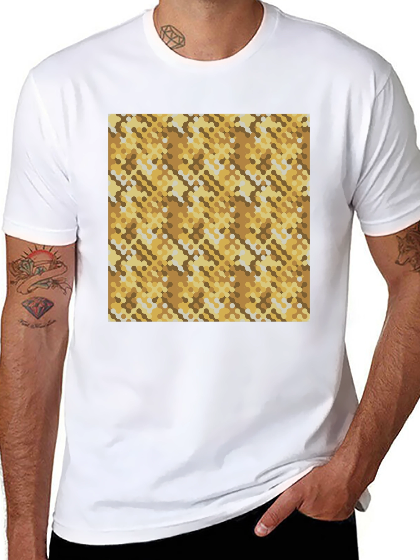 Abstract Pattern T-Shirt - Black