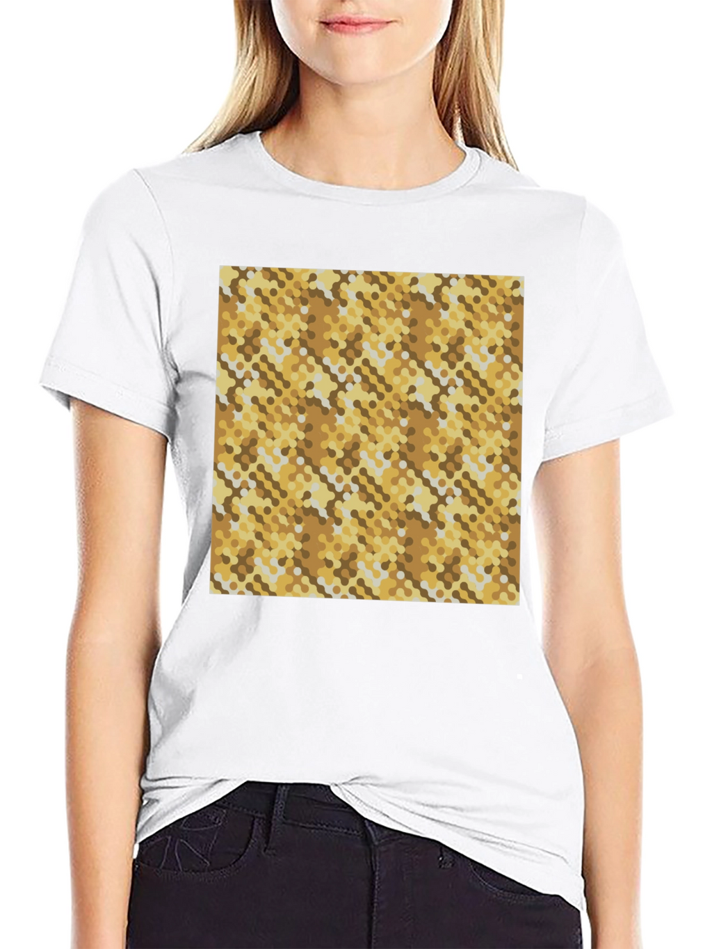 Abstract Pattern T-Shirt - Black