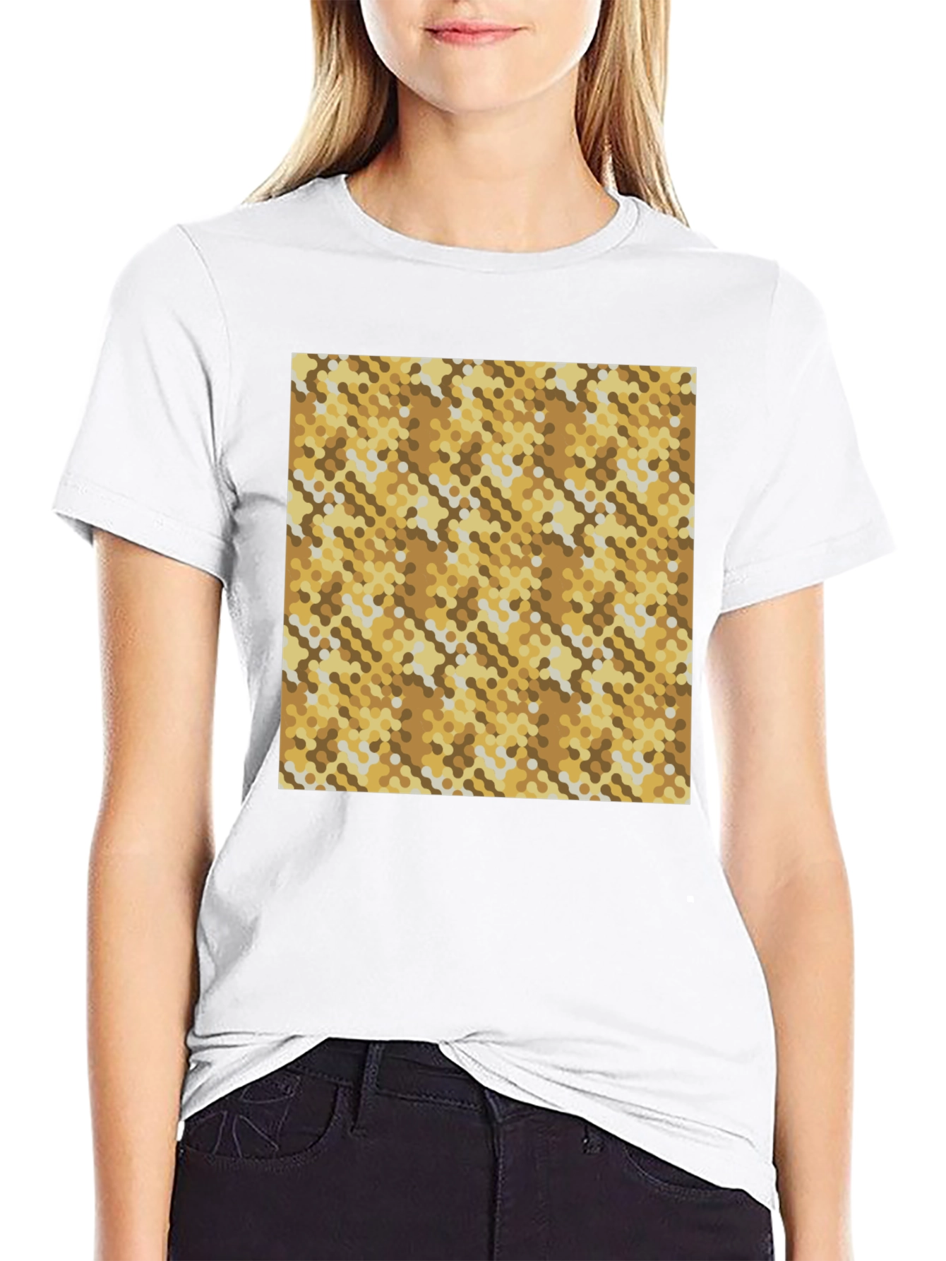 Abstract Pattern T-Shirt - Black