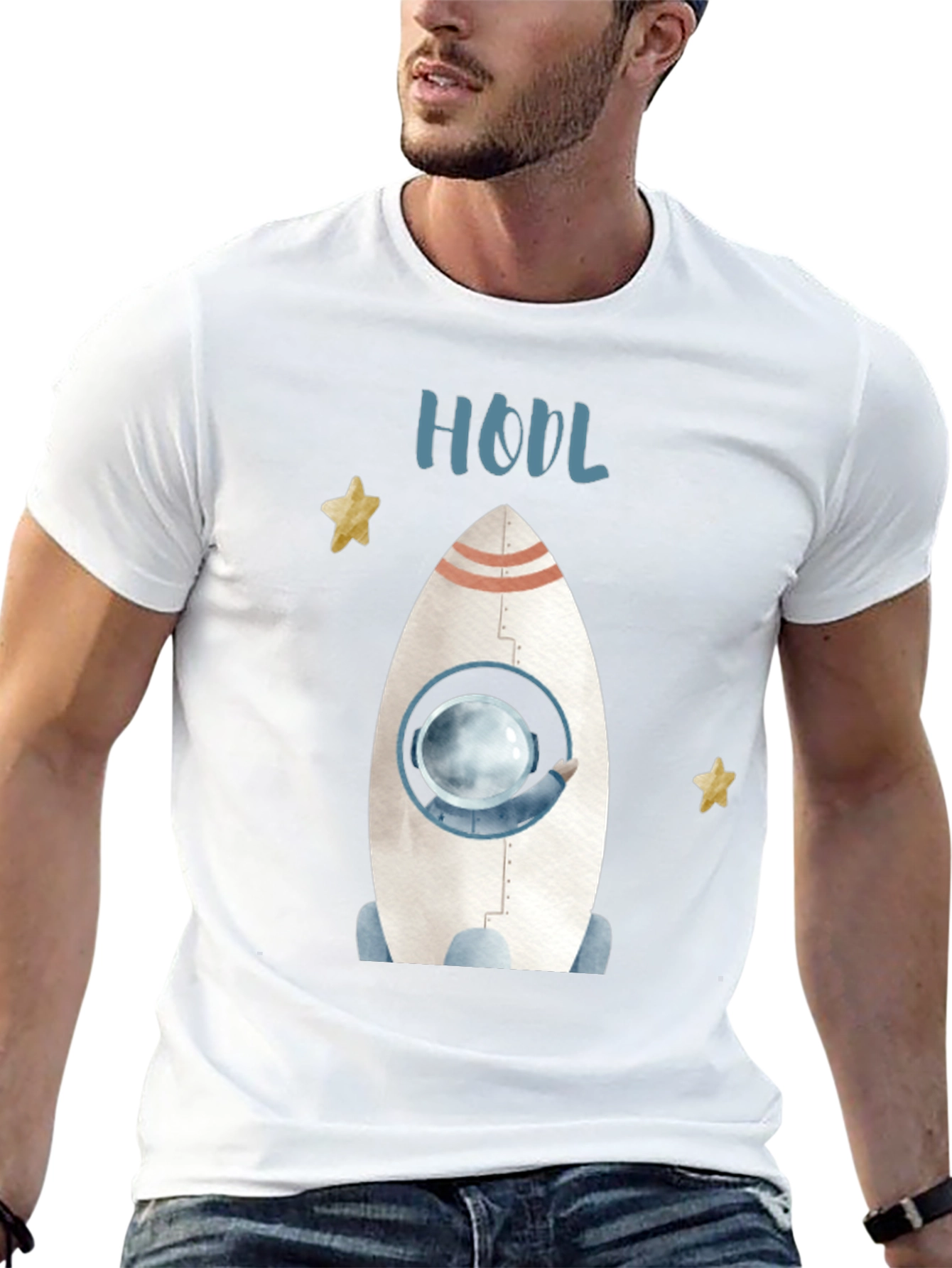 HODL Rocket T-Shirt - Crypto Astronaut Tee