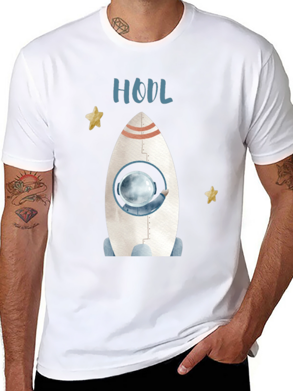 HODL Rocket T-Shirt - Crypto Astronaut Tee