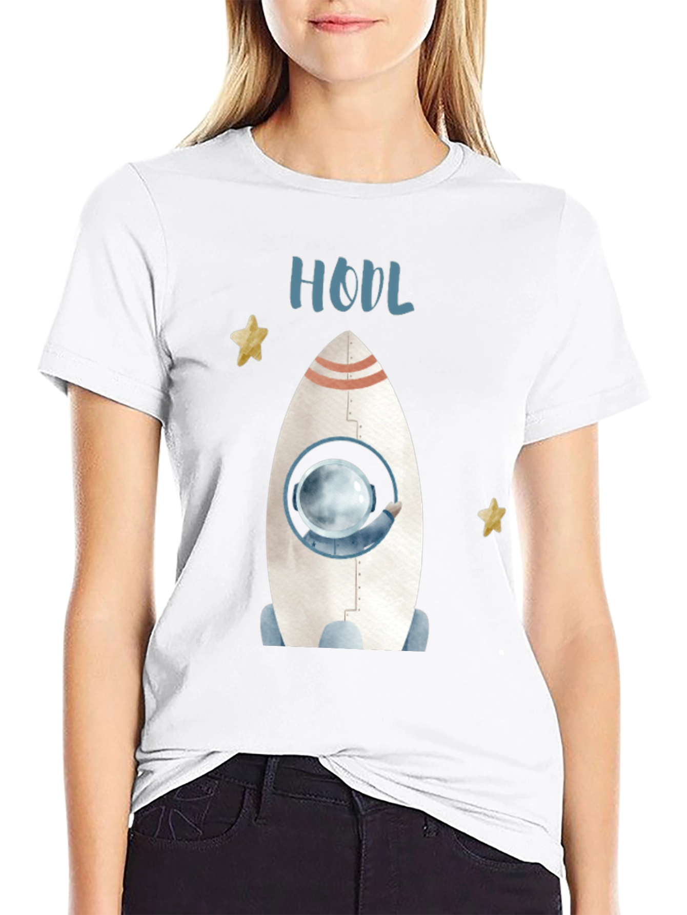 HODL Rocket T-Shirt - Crypto Astronaut Tee
