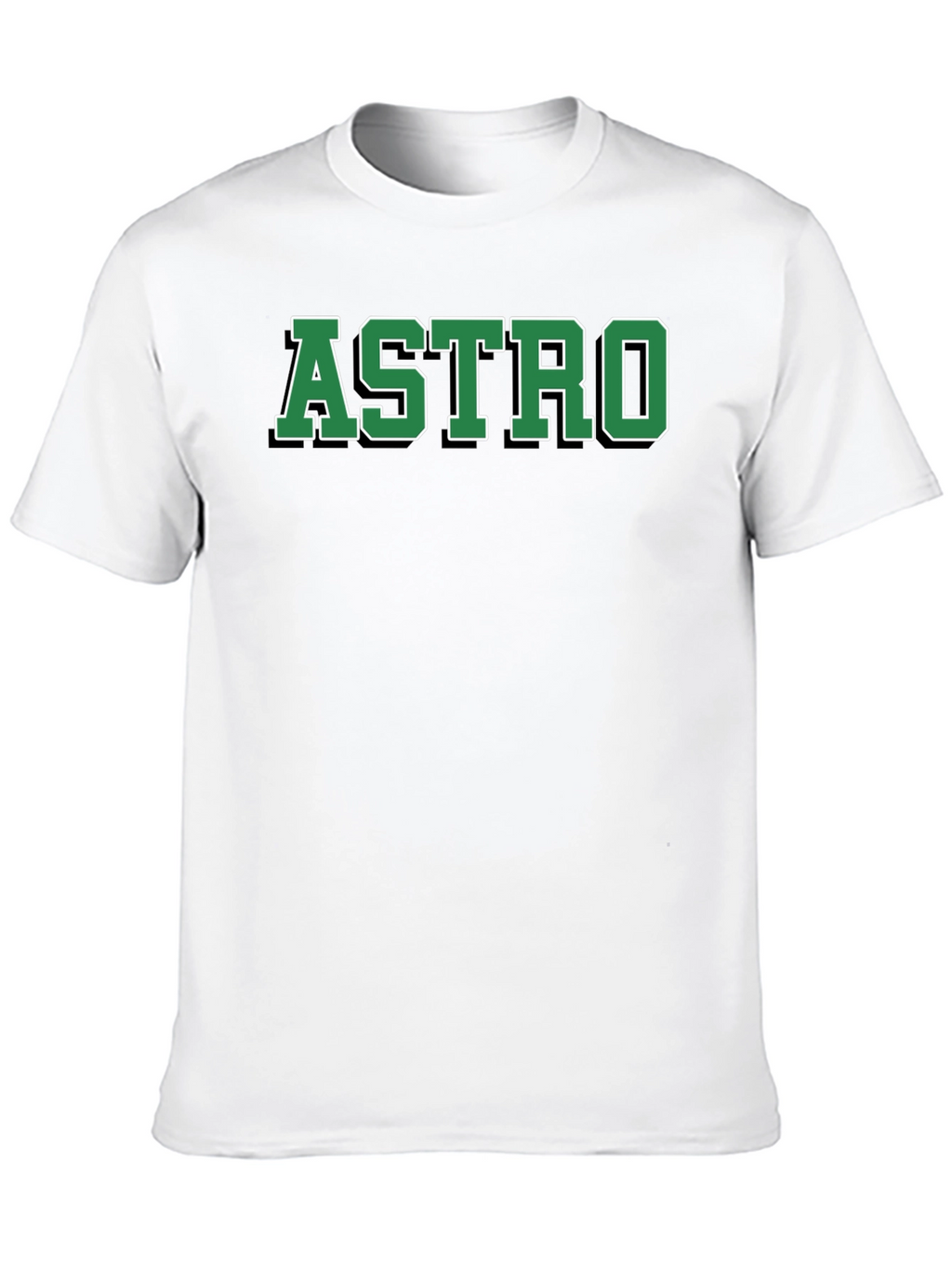 ASTRO Black Cotton Graphic T-Shirt