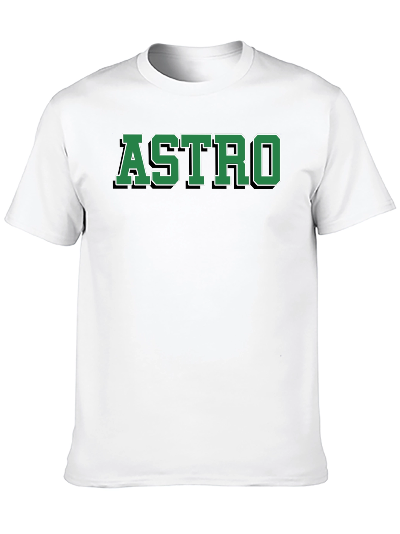 ASTRO Black Cotton Graphic T-Shirt