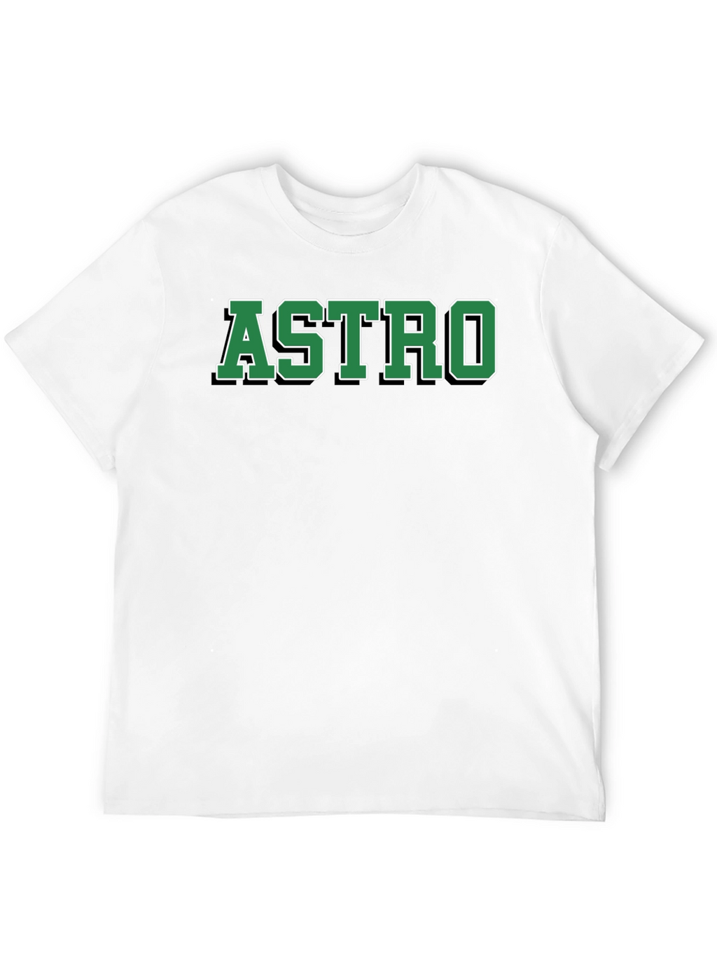 ASTRO Black Cotton Graphic T-Shirt
