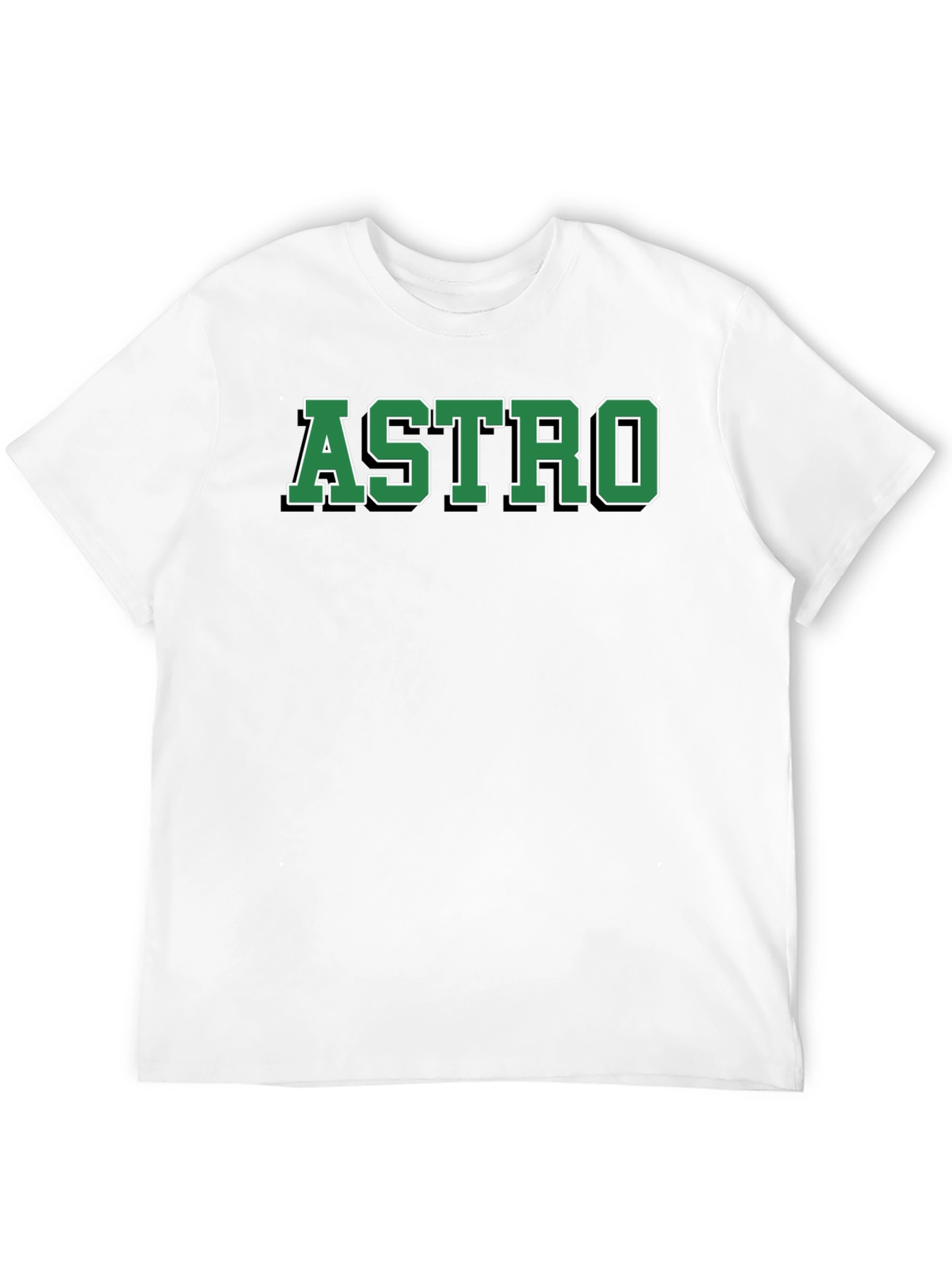 ASTRO Black Cotton Graphic T-Shirt