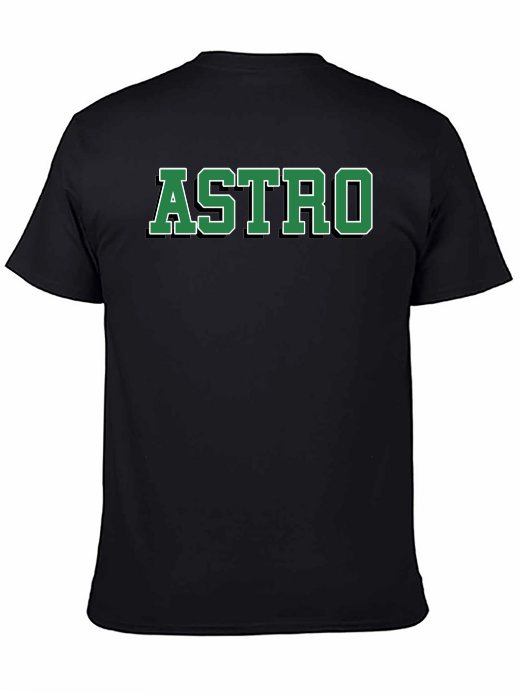 ASTRO Black Cotton Graphic T-Shirt