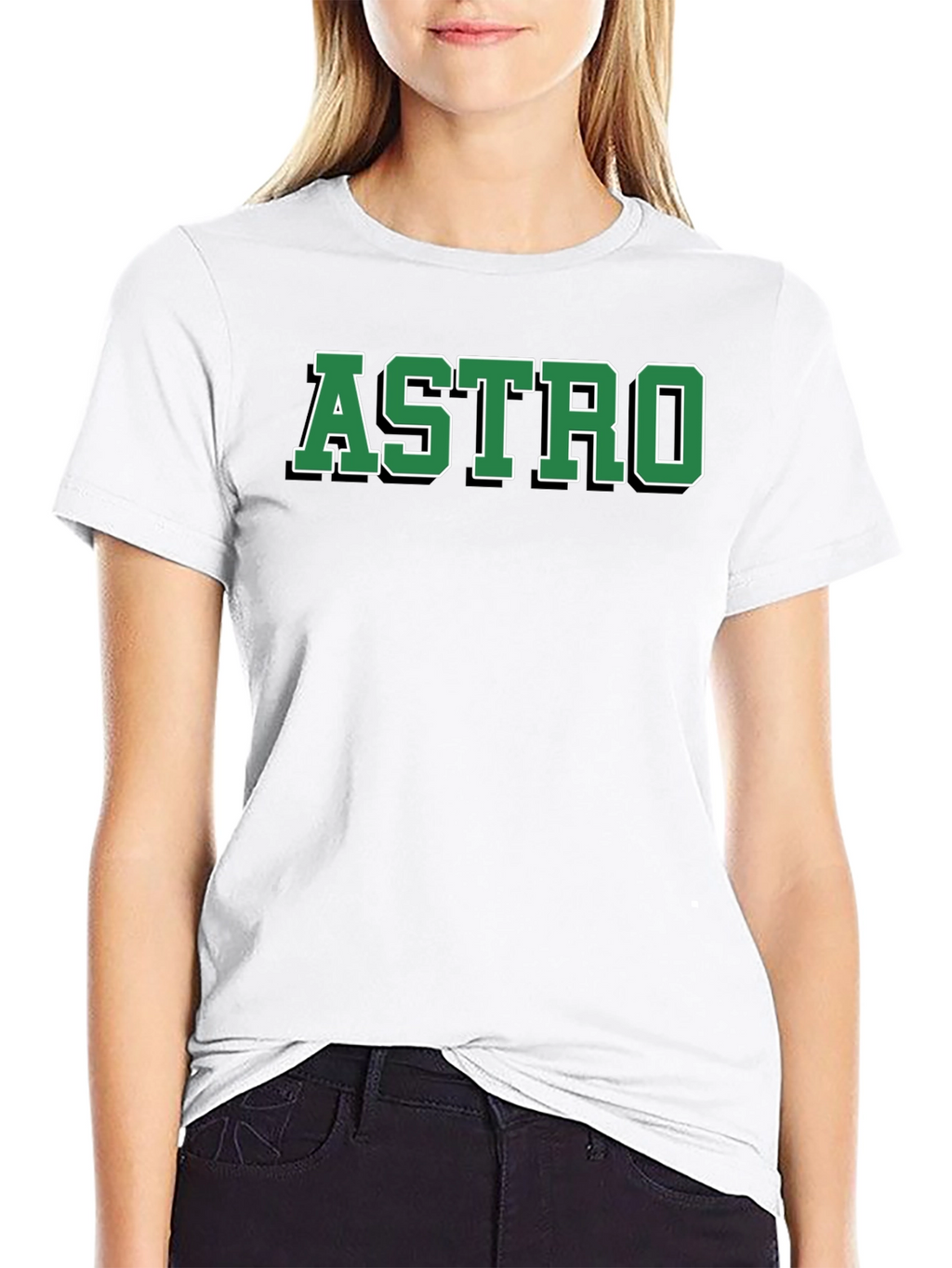 ASTRO Black Cotton Graphic T-Shirt
