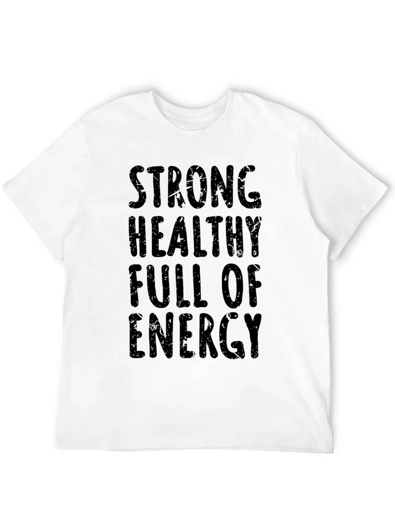 Strong Healthy Energy Black Graphic Tee