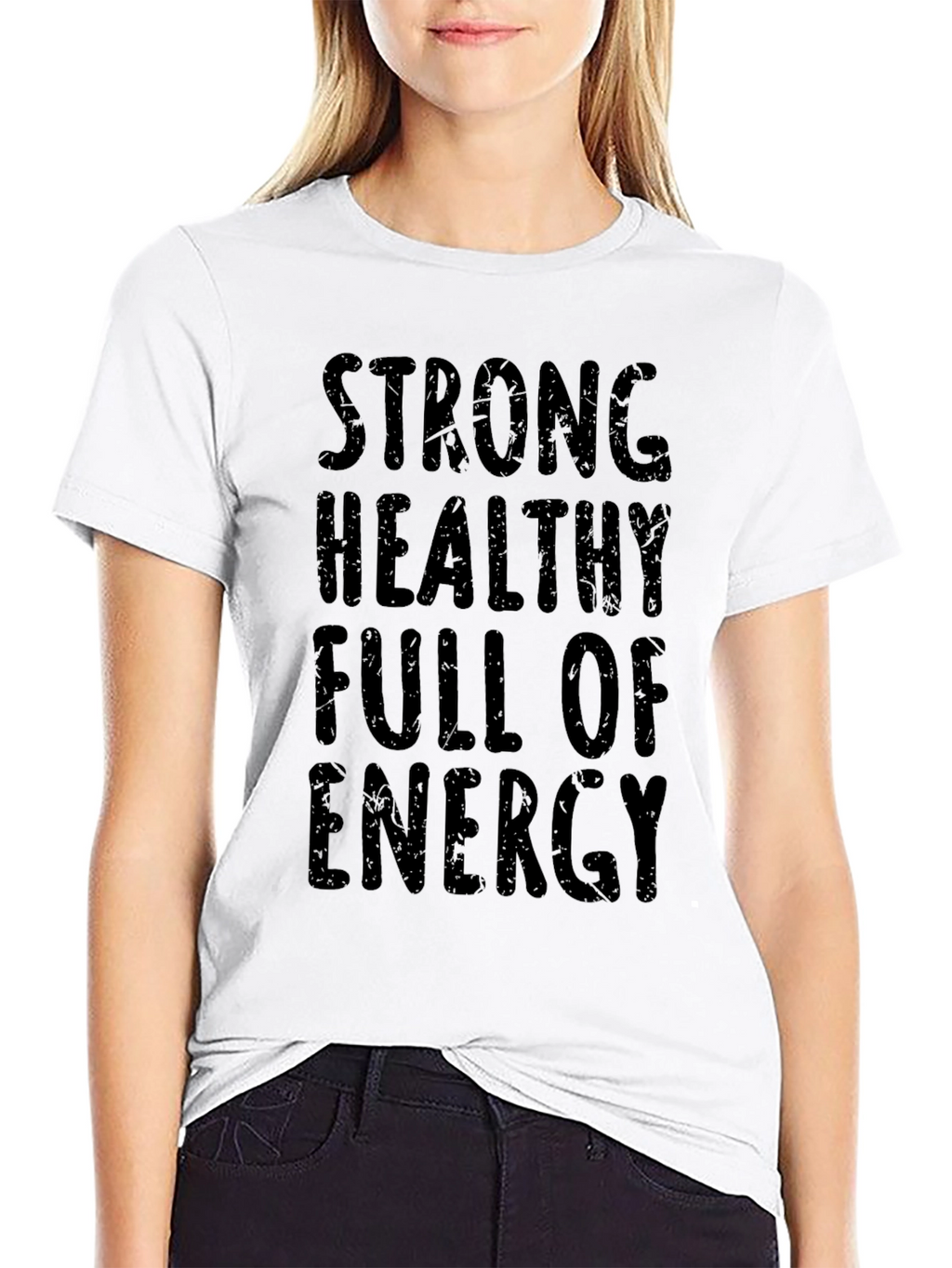 Strong Healthy Energy Black Graphic Tee