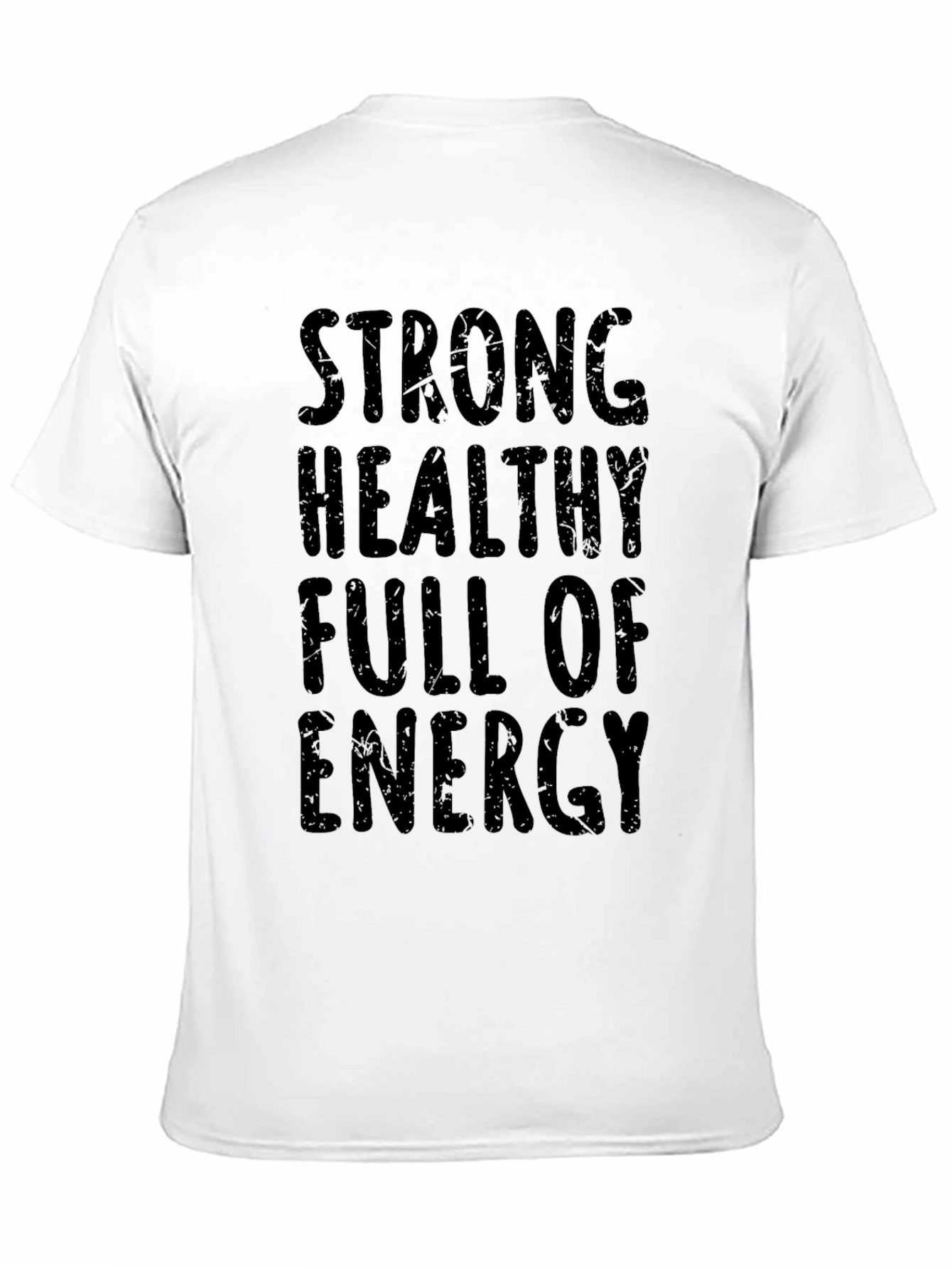 Strong Healthy Energy Black Graphic Tee