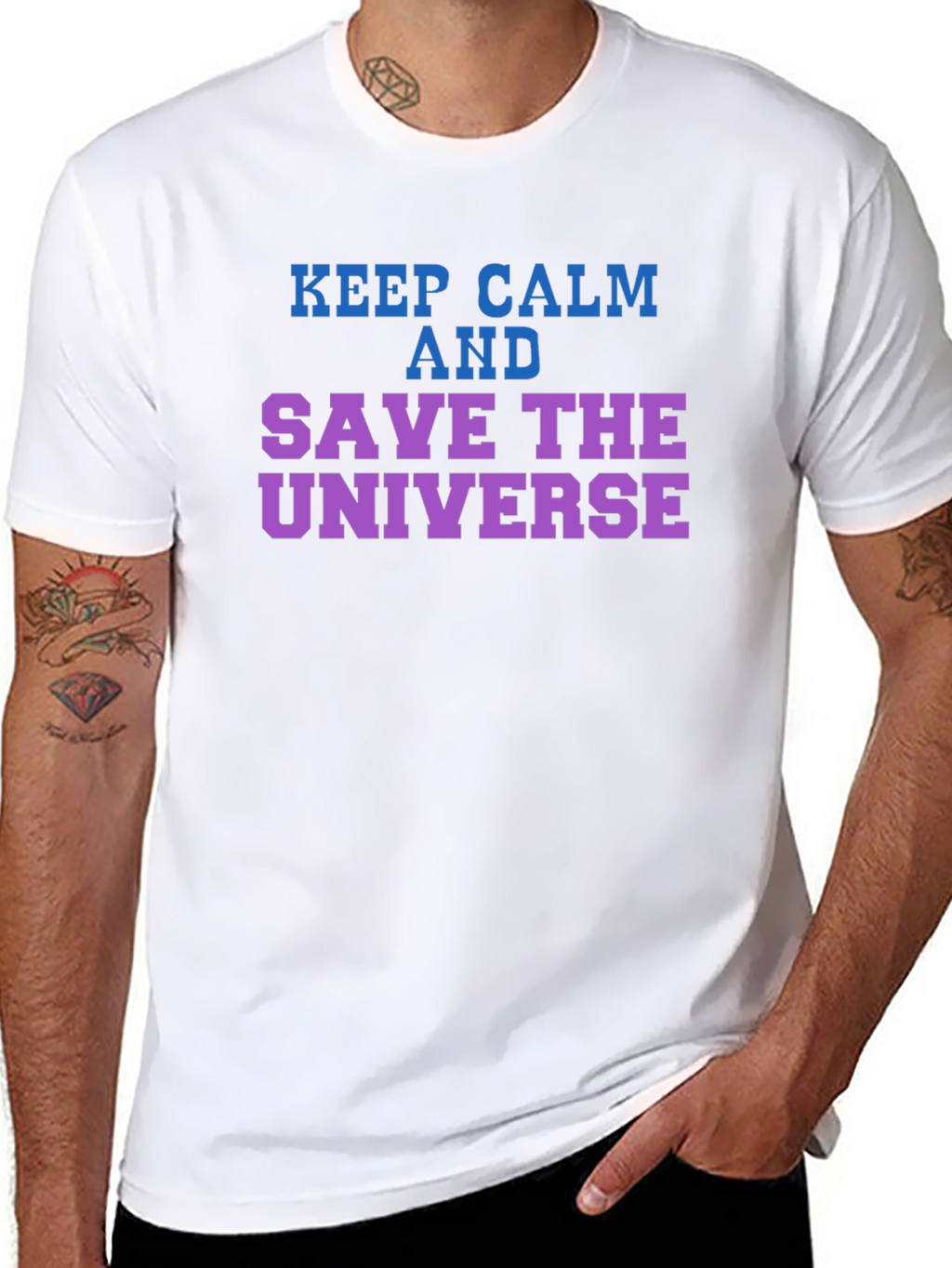 Keep Calm Save the Universe Graphic T-Shirt