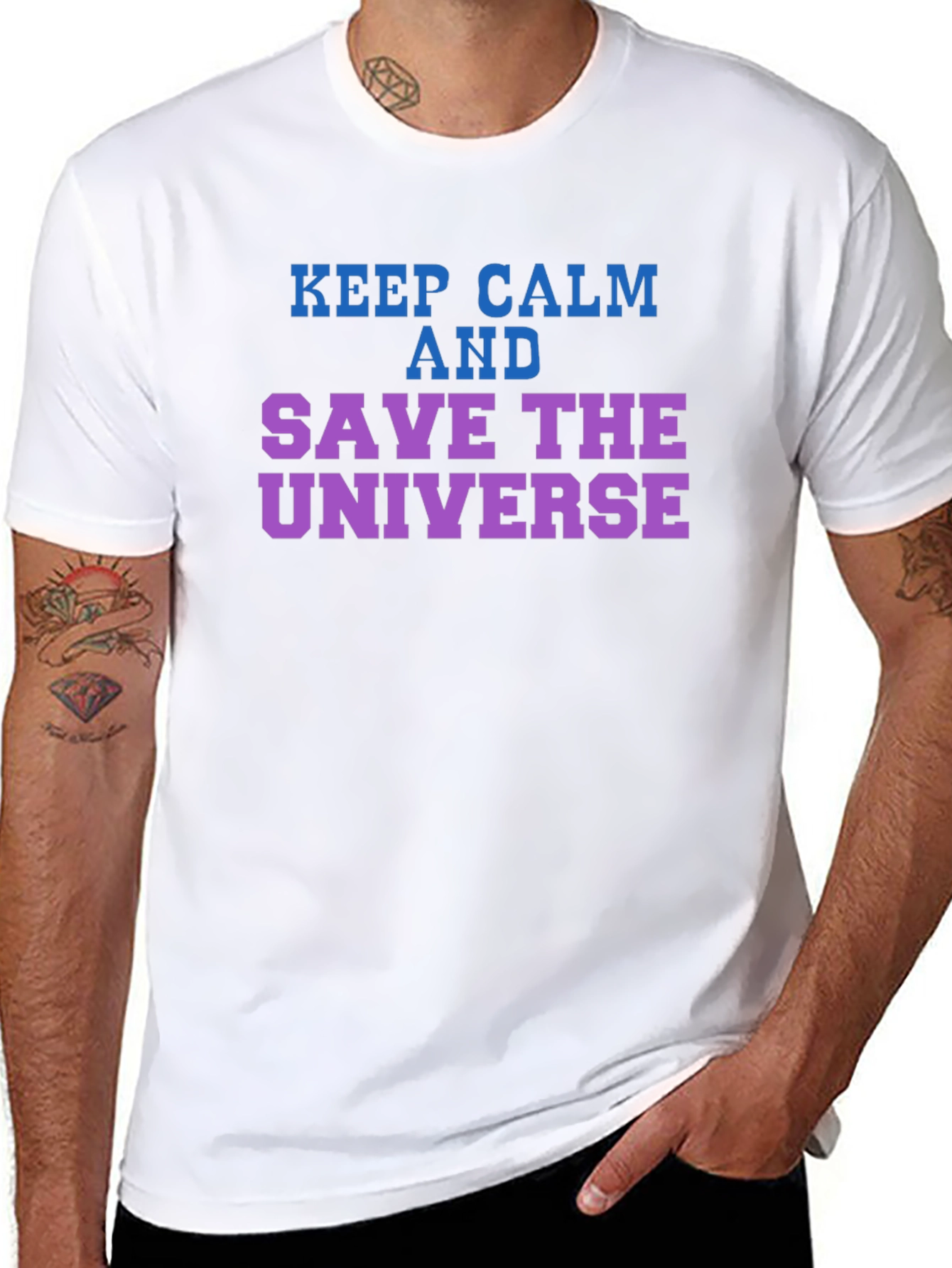 Keep Calm Save the Universe Graphic T-Shirt