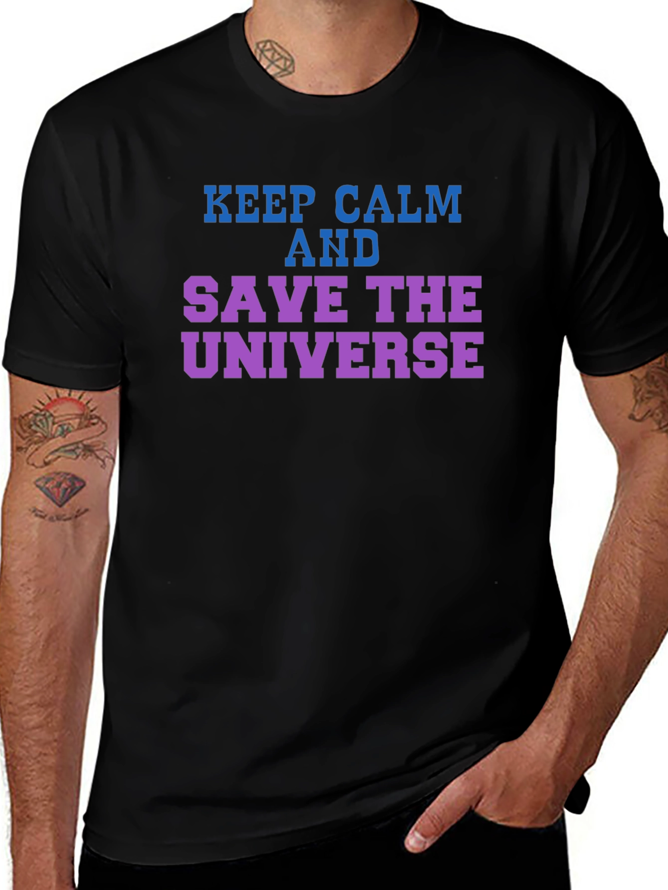 Keep Calm Save the Universe Graphic T-Shirt