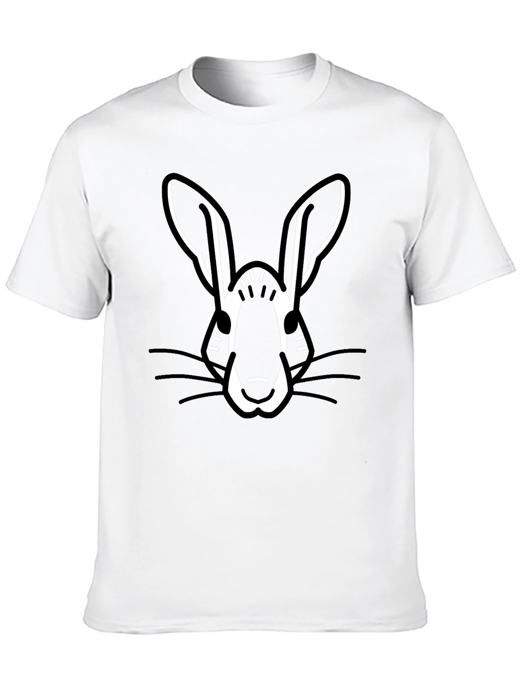 Rabbit Graphic Print Black T-Shirt