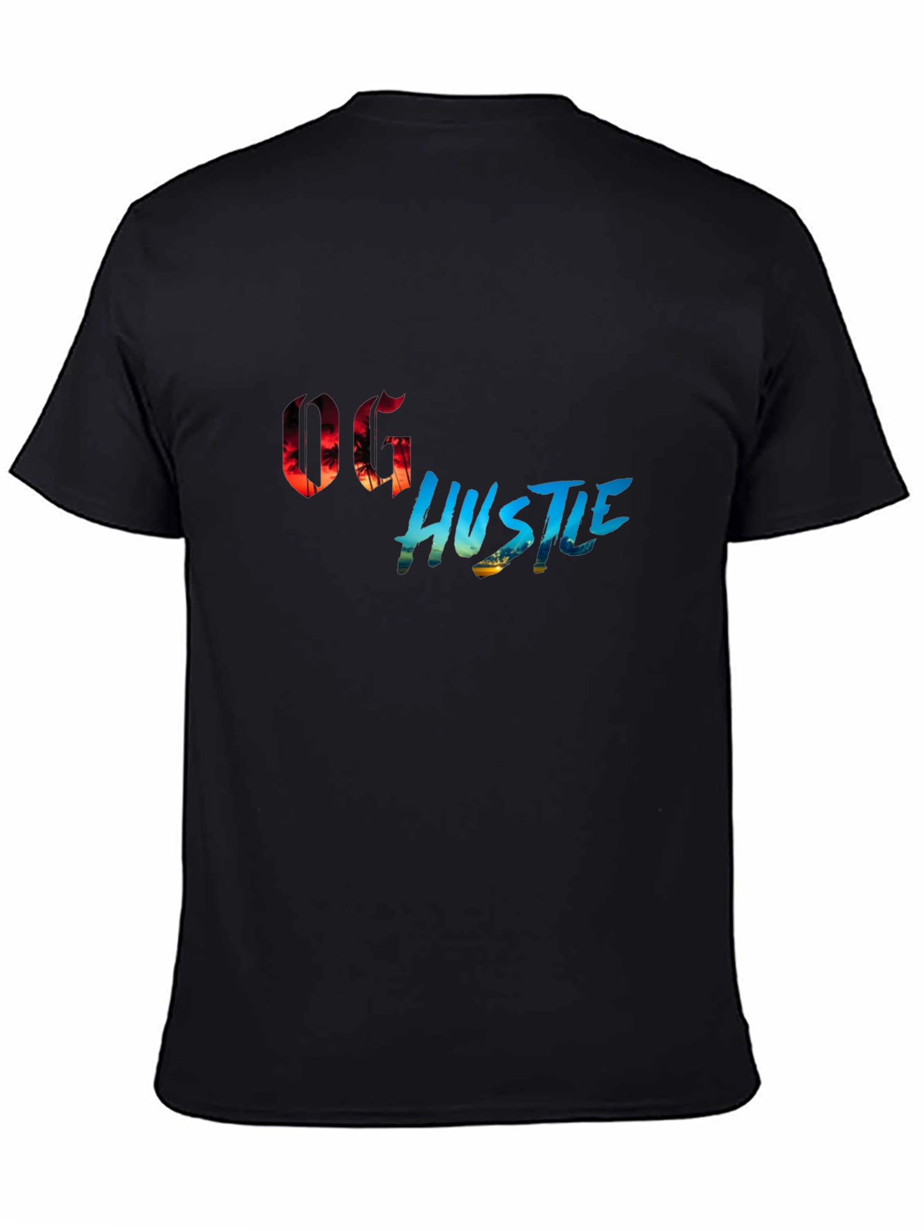 OG Hustle Graphic Print Black T-Shirt
