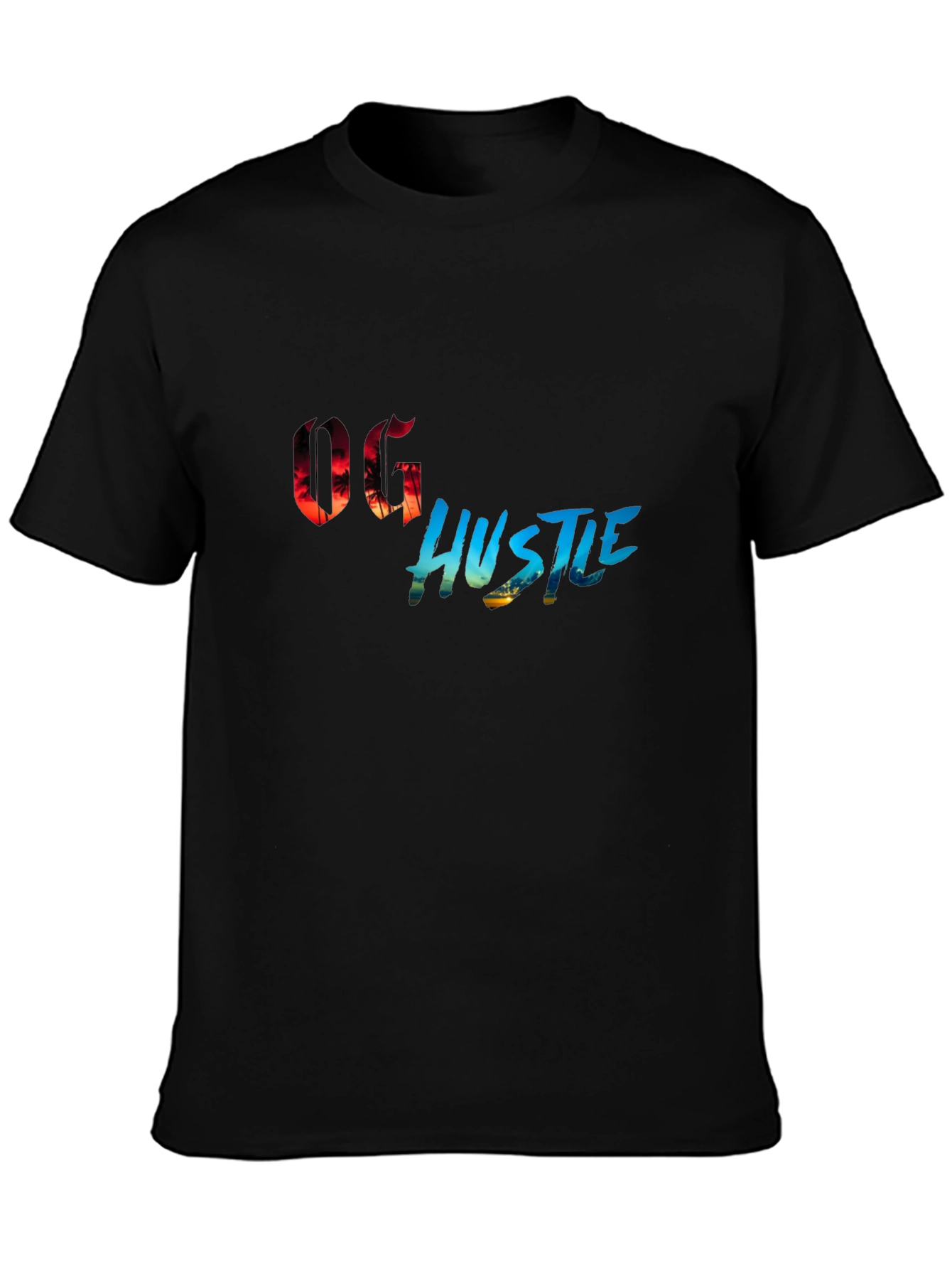 OG Hustle Graphic Print Black T-Shirt