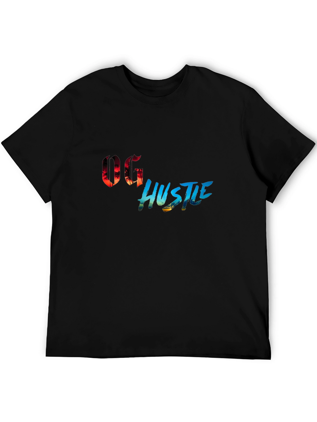 OG Hustle Graphic Print Black T-Shirt