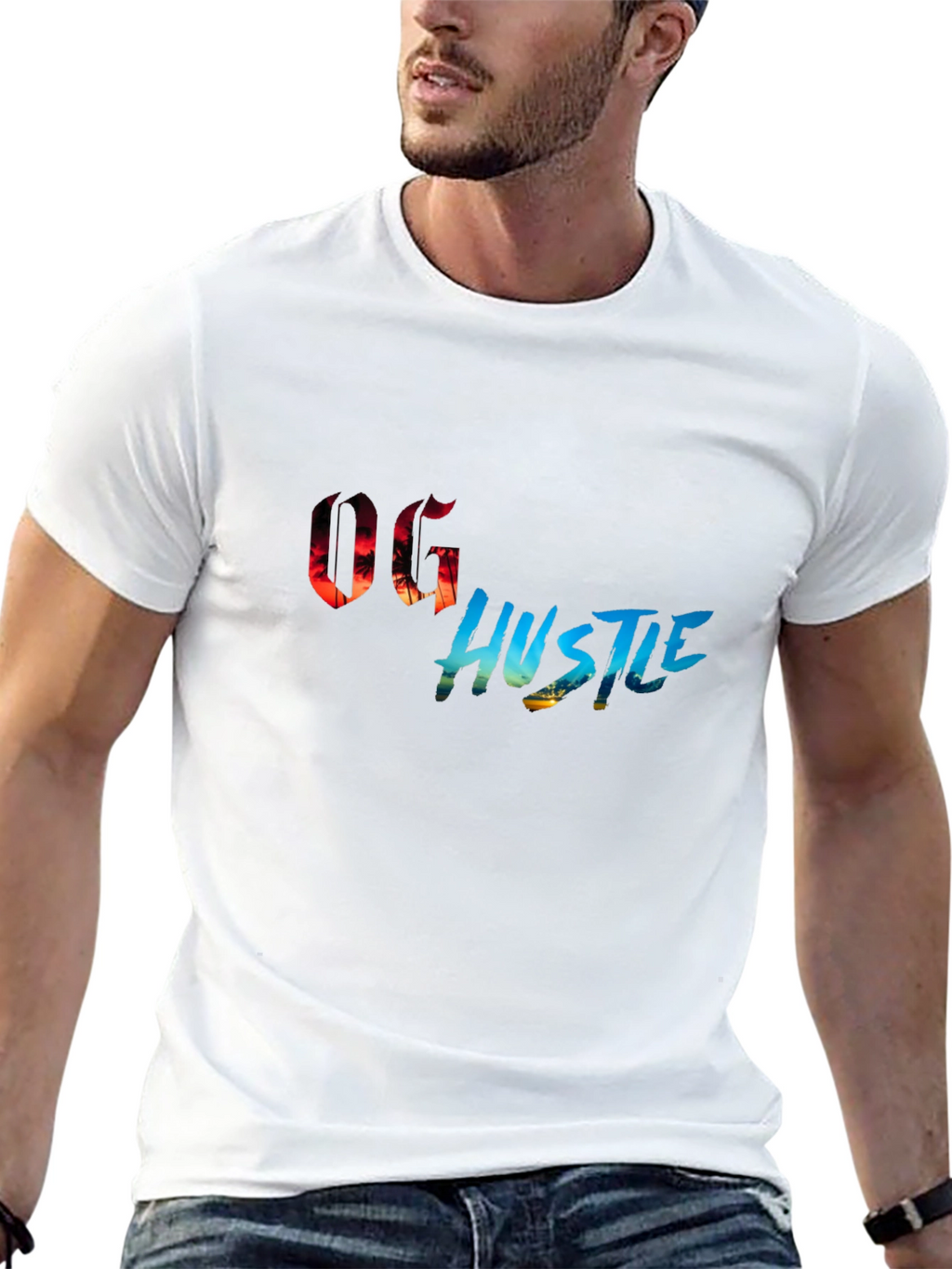 OG Hustle Graphic Print Black T-Shirt