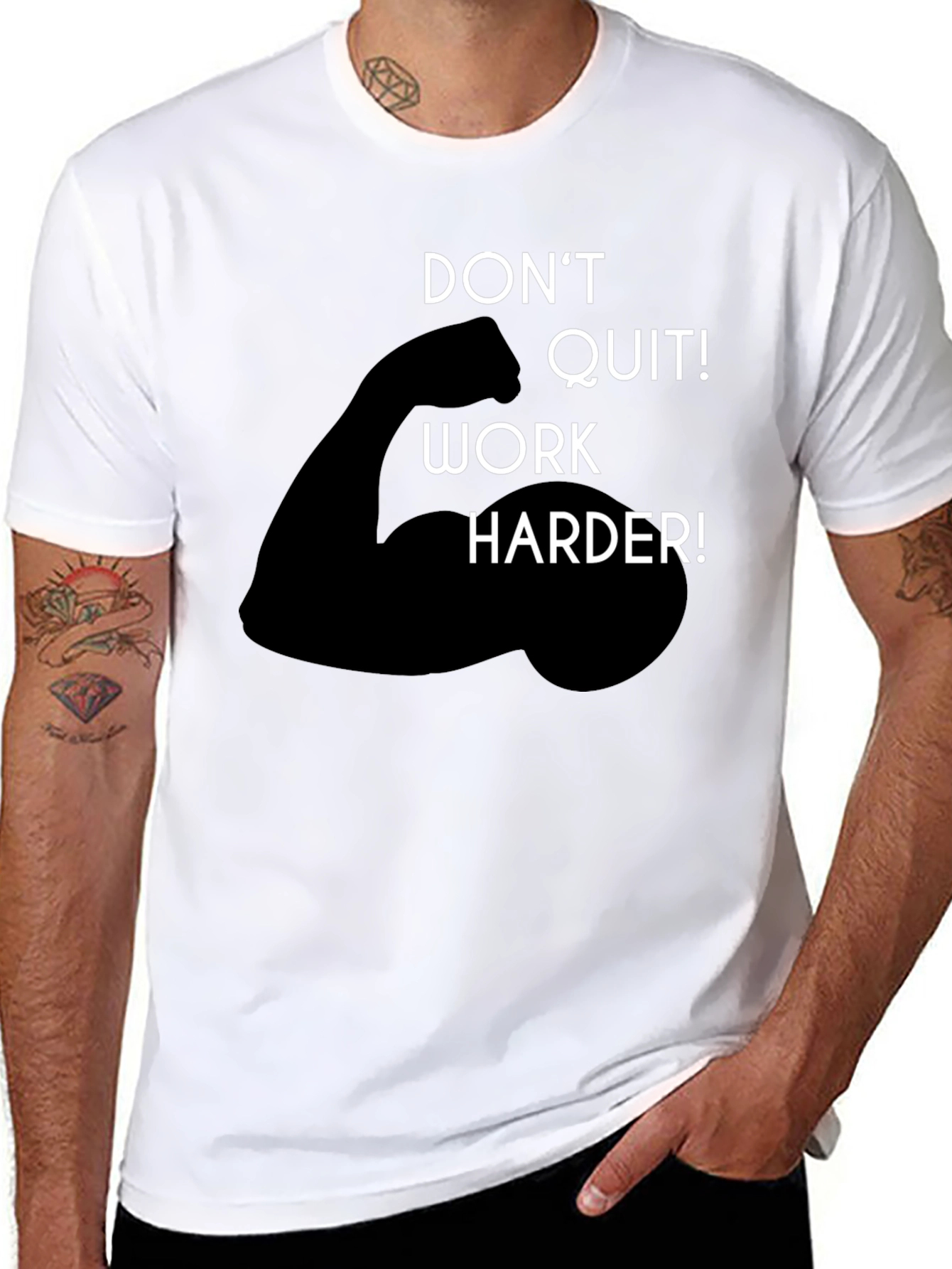 Motivational Work Harder Graphic Tee