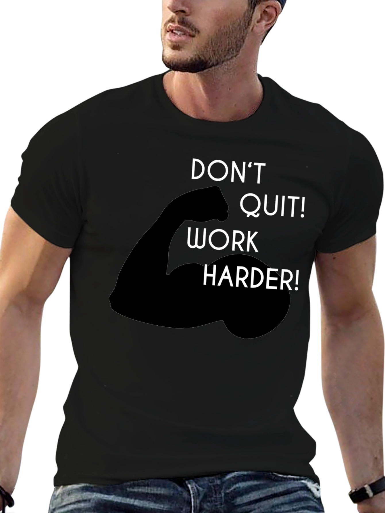 Motivational Work Harder Graphic Tee