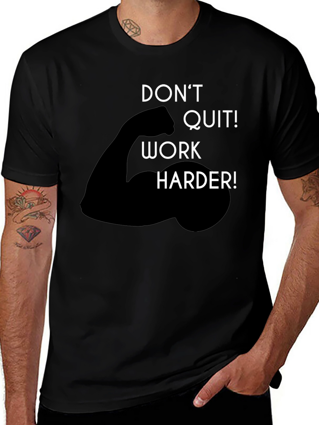 Motivational Work Harder Graphic Tee